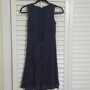 Navy and Maroon Dress
